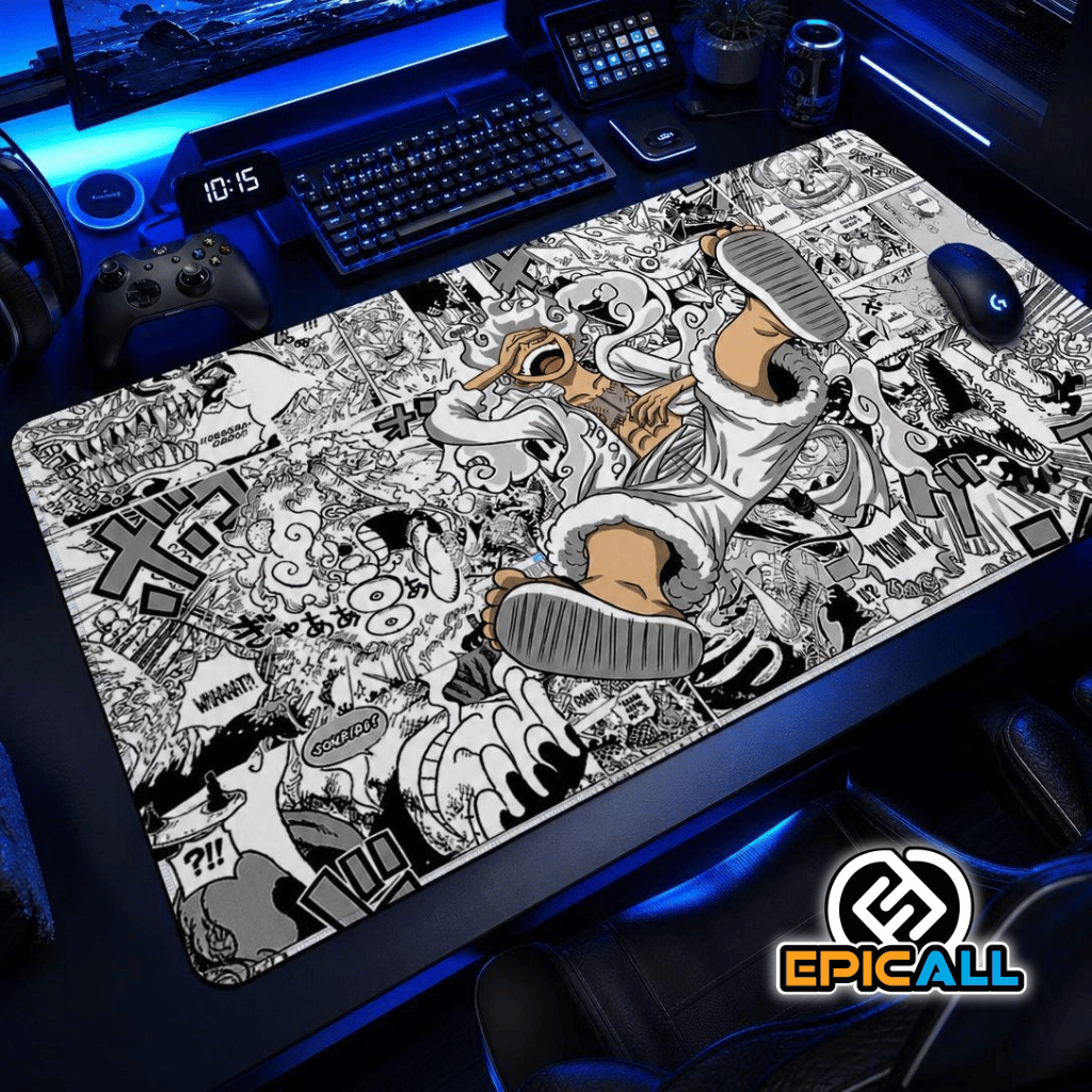Mouse Pad Gamer 30x60 Diseño Luffy Gear Five - One Piece