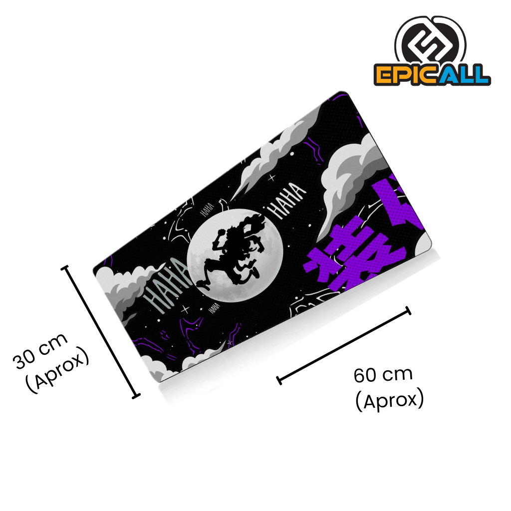 Mouse Pad Gamer 30x60 Diseño Luffy Gear Five Noche - One Piece