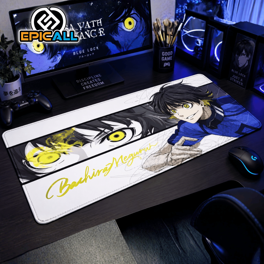 Mouse Pad Gamer 30x60 Diseño Meguru Bachira - Blue Lock