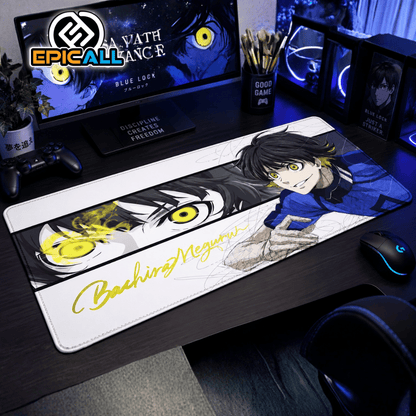 Mouse Pad Gamer 30x60 Diseño Meguru Bachira - Blue Lock