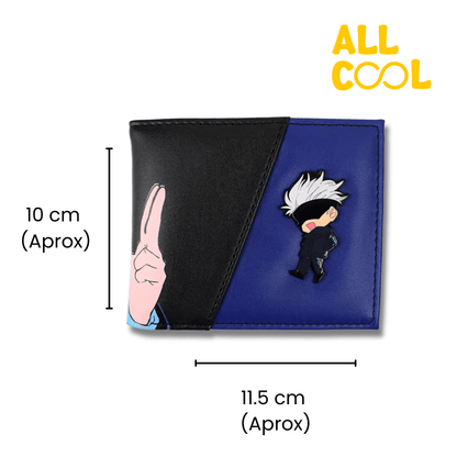 Medidas de la billetera de Gojo, 10cm por 11.5cm aproximadamente