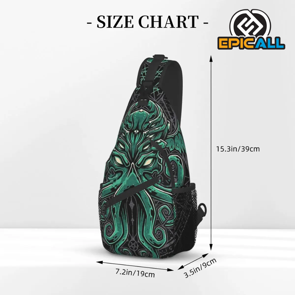 Bolso Cruzado Cthulhu color verde