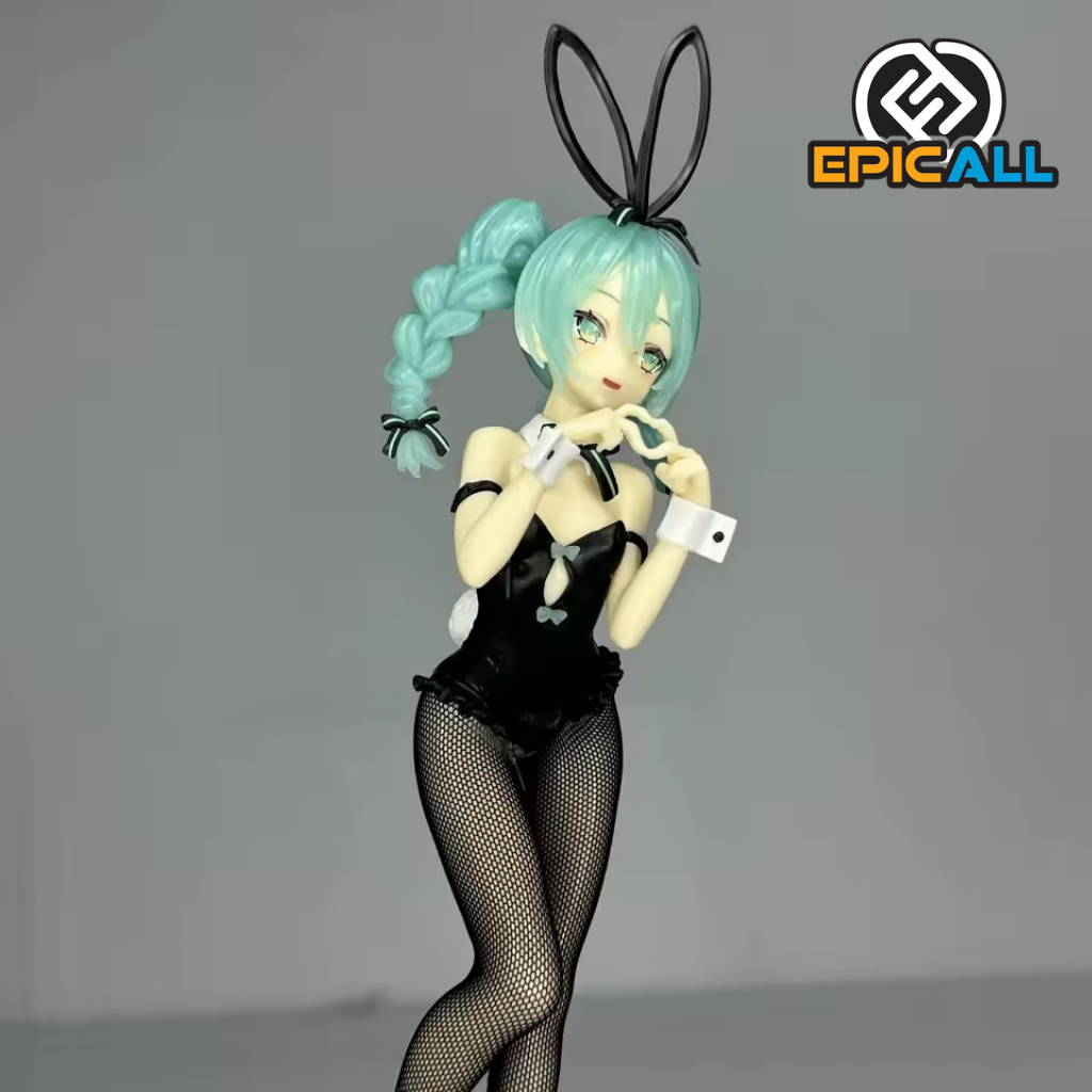 Figura Estatua Hatsune Miku Bunny Ver. Negra 28cm