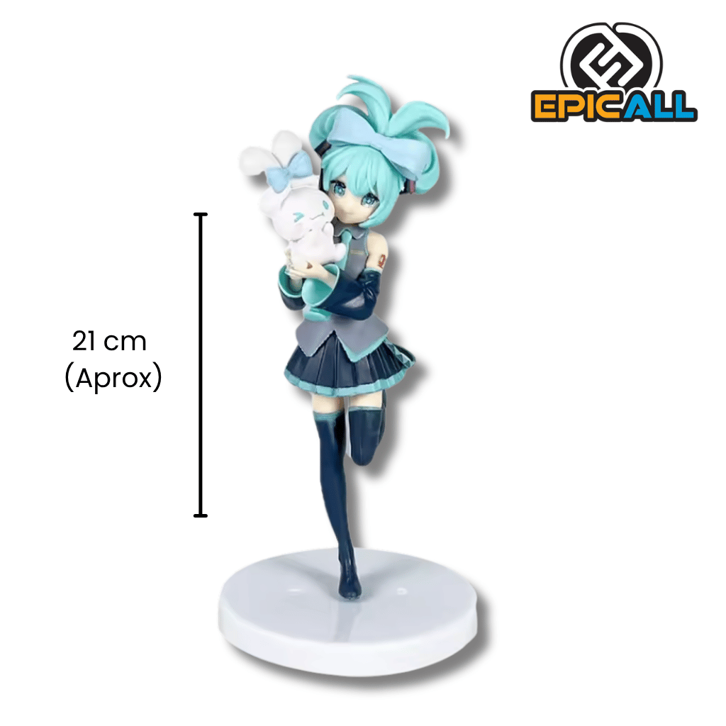 Figura Estatua Hatsune Miku con Cinnamoroll 20cm