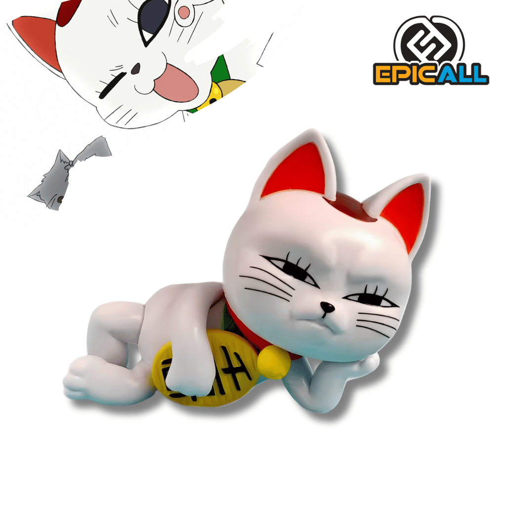 Una figura de estatua que representa a un personaje femenino momificado o anciano y vendado, conocido como la Turbo Abuela (Turbo Granny) del manga Dandadan. La figura está en una pose dinámica de carrera o ataque, inclinada hacia adelante.