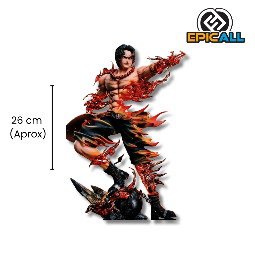 Figura Estatua Portgas D Ace en Llamas 26cm - One Piece
