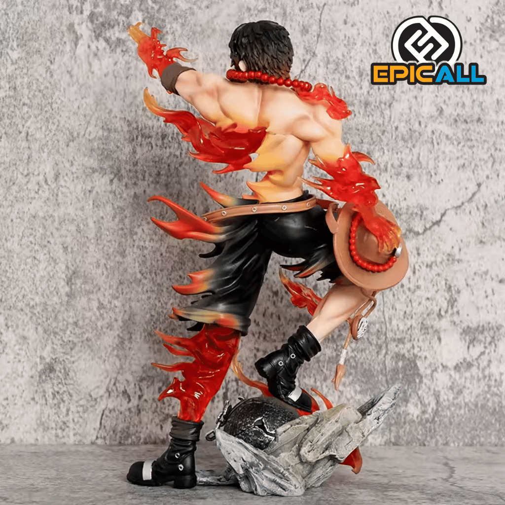 Figura Estatua Portgas D Ace en Llamas 26cm - One Piece