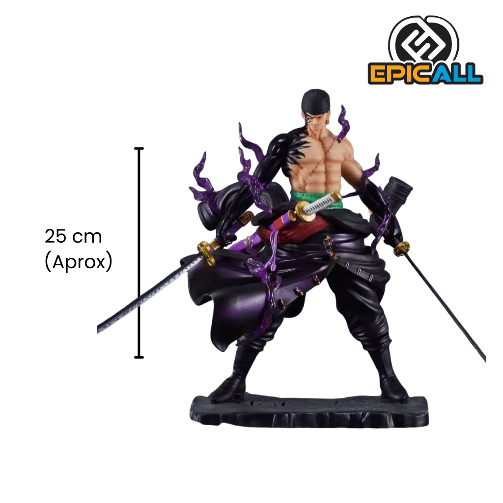 Figura Estatua Roronoa Zoro Wano Dual Blades 25cm