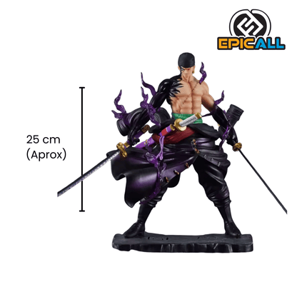 Figura Estatua Roronoa Zoro Wano Dual Blades 25cm