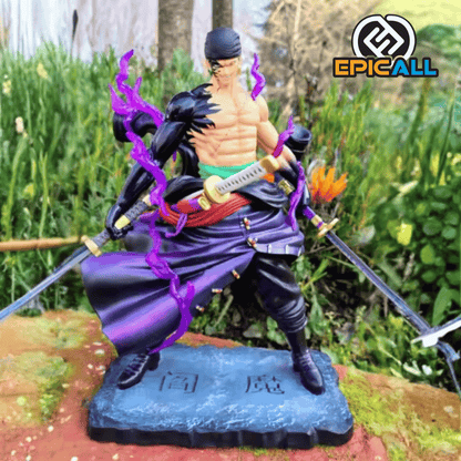 Figura Estatua Roronoa Zoro Wano Dual Blades 25cm