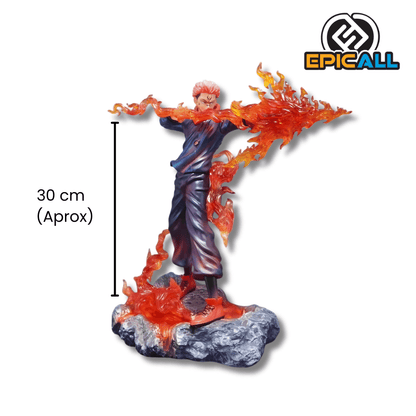 Figura Estatua Sukuna Flecha De Fuego 30cm - Jujutsu Kaisen