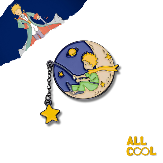 Pin Metalico El Principito Pescando Estrellas