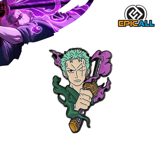 Pin Metálico Roronoa Zoro W/ Enma - One Piece (V34)