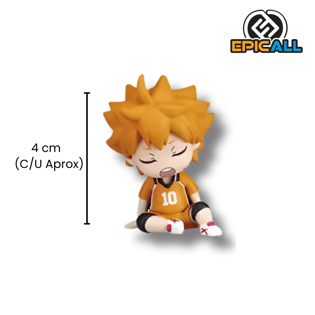 Set 3 Mini Figuras Gachapon Haikyuu Dormidos (Hinata, Kageyama, Kenma)
