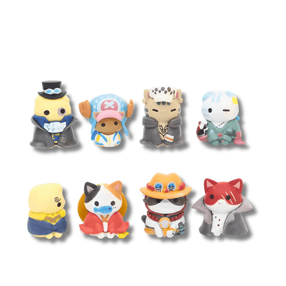 Set 8 Mini Figuras One Piece Felinos / Gatos