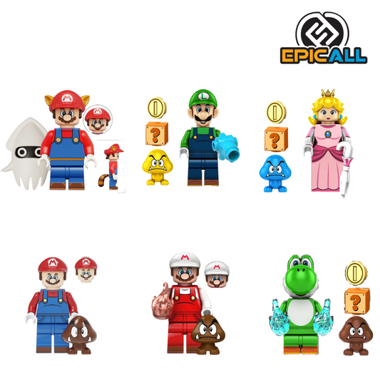 Pack Mini Figuras Blocks - Mario Bros (SJ-01)